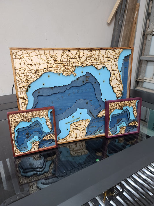 Gulf of Mexico Wood Art